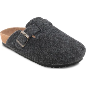 LEO IN Keçe Erkek Ev Terliği Koyu Gri