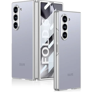 ZORE Samsung Galaxy Z Fold 6 Kılıf Titanyum Metal Tasarımlı  Kıpta Caz Kapak-Gri