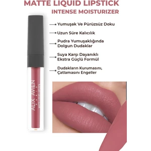 Uzun Süre Kalıcı Kadifemsi Kuruma Yapmayan Mat Likit Ruj - Matte Liquid Lipstick 508 Bright Rose