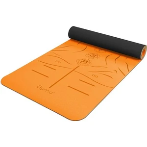 Hizalamalı Sembol 6mm Tpe Yoga Matı Pilates Minderi Turuncu