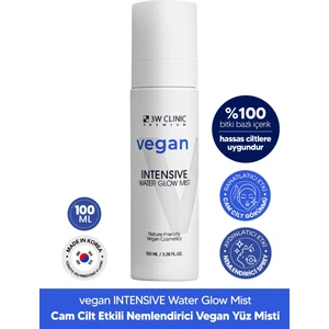 Cam Cilt Görünümü Yaratan Vegan Nemlendirici Yüz Misti 3W Clınıc Vegan Water Glow Mist 100ML