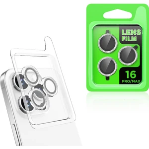ZORE Apple iPhone 16 Pro Max Cl-07 Kamera Lens Koruyucu-Gümüş