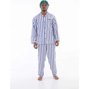 4007 Uzun Kol Çizgili Gaffur Erkek Pijama Takım