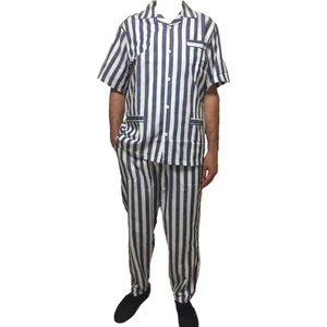 4007 Gaffur Erkek Kısa Kol Çizgili Pijama Takım