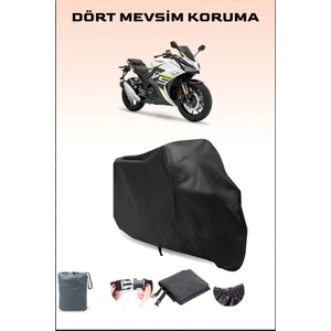 Rks R250 Uyumlu Siyah Motorsiklet Branda, Motor Örtüsü