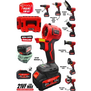 7 Başlıklı Profesyonel Kullanıma Uygun Matkap Seti