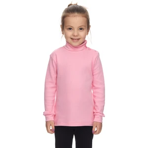 Pembe Basic Kız Çocuk Çıtçıtlı Tam Balıkçı Yaka Şardonlu Kışlık Uzun Kollu Tişört