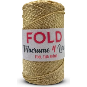 Simli Polyester Makrome No:4 Gold 52 Polyester Makrome Ipi 2 mm - 200 gr -230 M Supla Ip Çanta Ipi