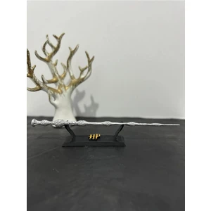 Karga Works Harry Potter Mürver Asa 28CM Gümüş Renk - Dumbledore’un Ikonik Elder Wand - Asa Standı Hediyeli