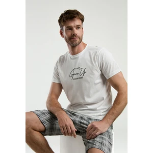 Erkek Beyaz Bermuda Takım