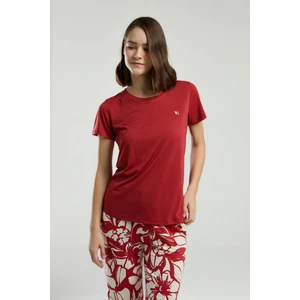 Kadın Kırmızı Kapri Takım