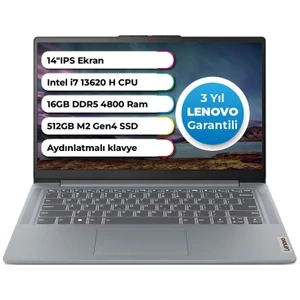 Ideapad 3 Slim Case Intel Core İ7-13620H 16 GB 512 GB  Freedos 14 Inç 83EL005ATR