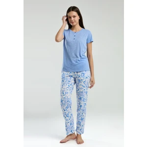 Kadın Mavi Pijama Takımı