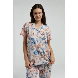 Kadın Pembe Gömlek Pijama