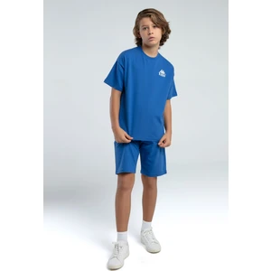 Erkek Çocuk Mavi Bermuda Takım