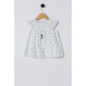 U.S. Polo Assn. Kız Bebek Beyaz Elbise