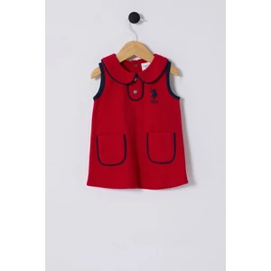 U.S. Polo Assn. Kız Bebek Kırmızı Elbise