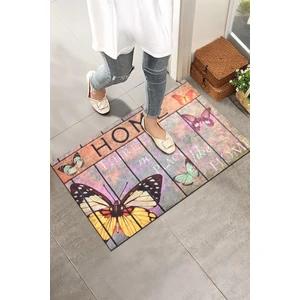 Renkli Kelebekler Kapı Önü Paspası