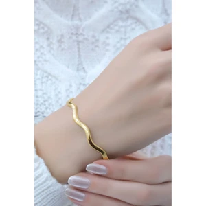 Ajda Zig Zig Bilezik Kelepçe 14 Ayar