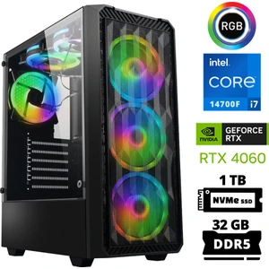 Delux X92 I7 14700F 32GB Ddr5 Ram 1tb M.2 Nvme SSD 8gb RTX4060 Masaüstü Oyuncu Bilgisayarı