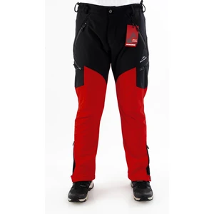Erkek Kırmızı Siyah Su Rüzgar Geçirmez Outdoor Kışlık Softshell Paça Fermuarsız Pantolon