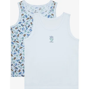 Erkek Çocuk Lucky Boy Optik Beyaz 2li Atlet