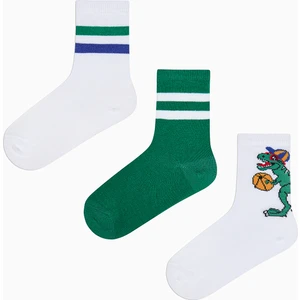 Erkek Çocuk Basket Dino 3lü Soket Çorap