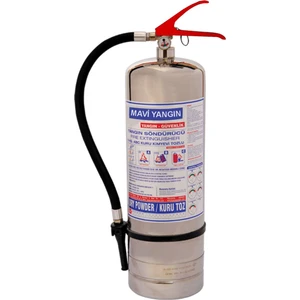 6 kg Kuru Kimyevi Tozlu Krom Nikelaj Yangın Söndürme Tüpü 4 Yıl Garantili Faturalı Yeni Üretim - Mavi