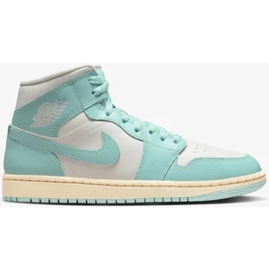 Air Jordan 1 Mid Unisex Leather Sneaker Hakiki Deri Bilekli Günlük Spor Ayakkabı Yeşil