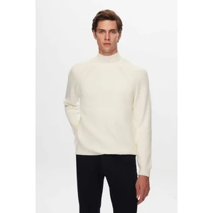 Twn Slim Fit Ekru Selanik Örgü Kazak