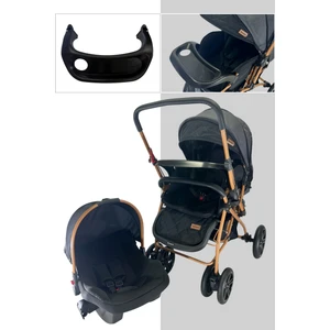 Pusetli Bebek Arabası Travel Çift Yönlü Tam Yatış Pozisyonlu Pratik Katlanır Mama Tablalı
