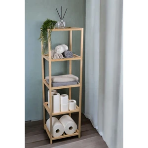 Ahşap Masif 5 Raflı Çok Amaçlı Banyo Düzenleyici Mobilya HLT-002