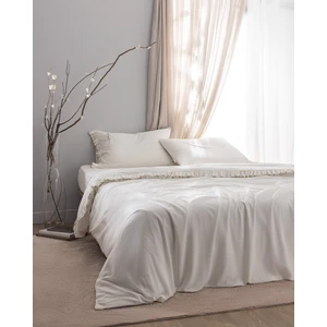 Madame Coco Perline Çift Kişilik  Pamuk Fırfırlı Nevresim Takımı - Ekru/bej