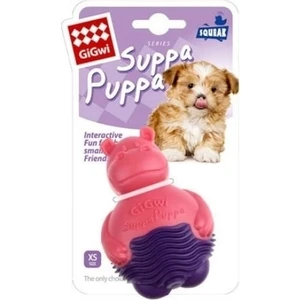 Gigwi Suppa Puppa Hipopotam Plastik Köpek Oyuncağı Pembe/Mor 9x6.5x5 Cm