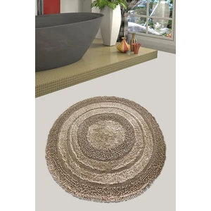 Chilai Home Macoroni Taş 100x100 Cm Banyo Halısı, Paspası %100 Doğal Pamuklu Cotton Bpmk