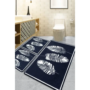 Chilai Home Hoja Siyah 3 Lü Set Banyo Halısı Djt