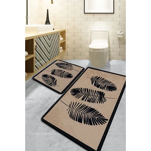 Chilai Home Hoja Bej 2 Li Set 60X100 cm 50X60 cm Banyo Halısı Djt