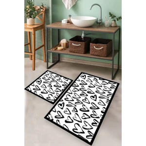 Chilai Home Small Heart Djt 2 Lı Set Banyo Halısı Banyo Paspası