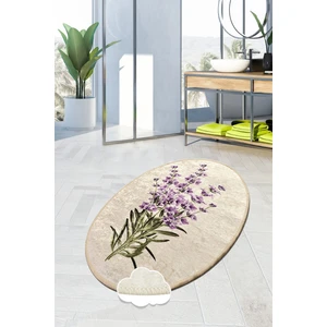 Chilai Home Lavender Oval Djt 70X120 cm Banyo Halısı Paspas Kaymaz Taban Yıkanabilir