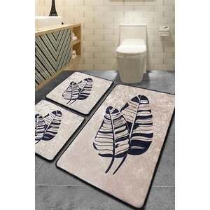 Chilai Home Lipha Bej 3'lü Set Banyo Halısı Djtbanyobanyo