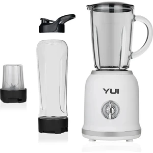 M18 3 In 1 Kişisel Smoothie Retro Blender -Öğütücü-Cam Doğrayıcı Beyaz