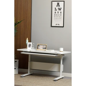 Creo Mobili Yükseklik ve Eğim Ayarlı, Vega Simple Çalışma Masası Çekmecesiz - 130 x 70  cm , Ekru
