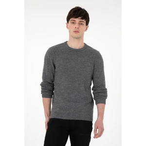 U.S. Polo Assn. Erkek Gri Melanj Kazak /triko 50297049-VR086