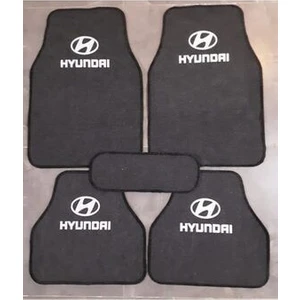 Hyundai I30 Logolu Füme Halı Paspas Çift Kat