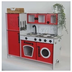 Ahşap Oyuncak Mutfak Buzdolaplı