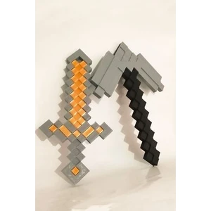BURSA3DFILAMENT Minecraft Oyuncak Demir Kazma-Kılıç Seti