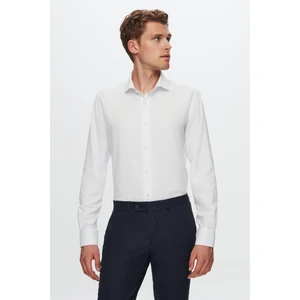 Ds Damat Slim Fit Beyaz Düz Gömlek