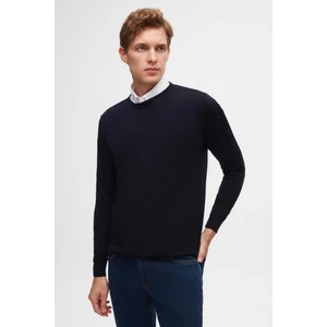 Ds Damat Regular Fit Lacivert Pirinç Örgü Yünlü Kazak