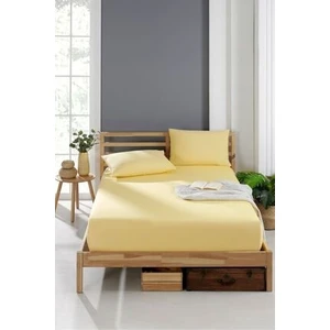 Uykulife Sarı Tek Kişilik Lastikli Çarşaf Seti