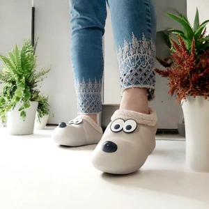 Kışlık Içi Kürklü Köpek Figürlü Eva Terlik